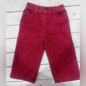 90s Polo Ralph Lauren Red Corduroy toddler pants Size 18 months